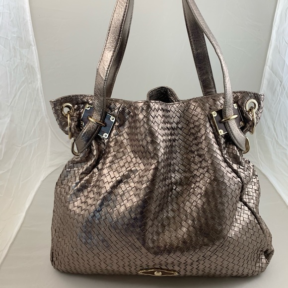 Elliott Lucca Handbags - Elliott Lucca Bronze Metallic Large Hobo Bag NEW